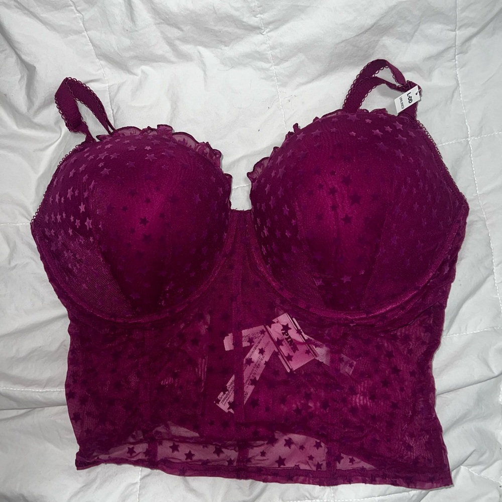 PINK Victoria's Secret Purple Lace Underwire Bra